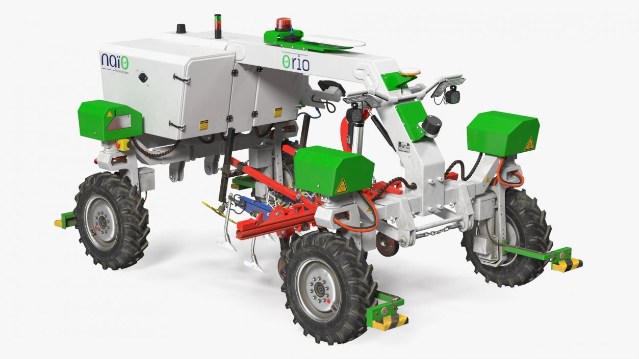 Old Autonomous Farm Robot Orio Naio Rigged 3D