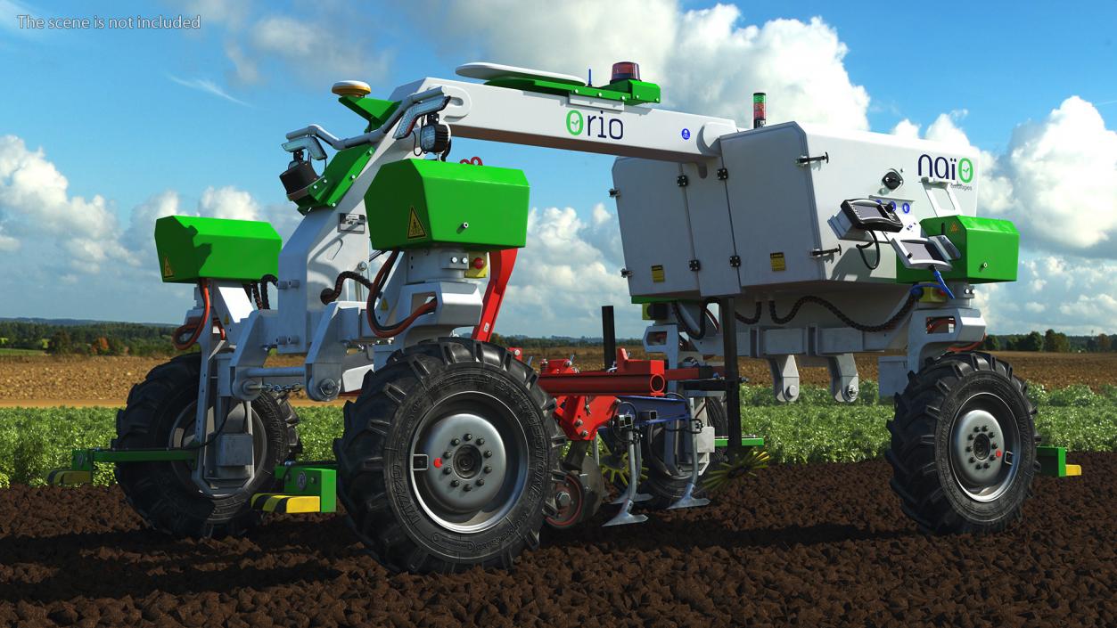 Old Autonomous Farm Robot Orio Naio Rigged 3D