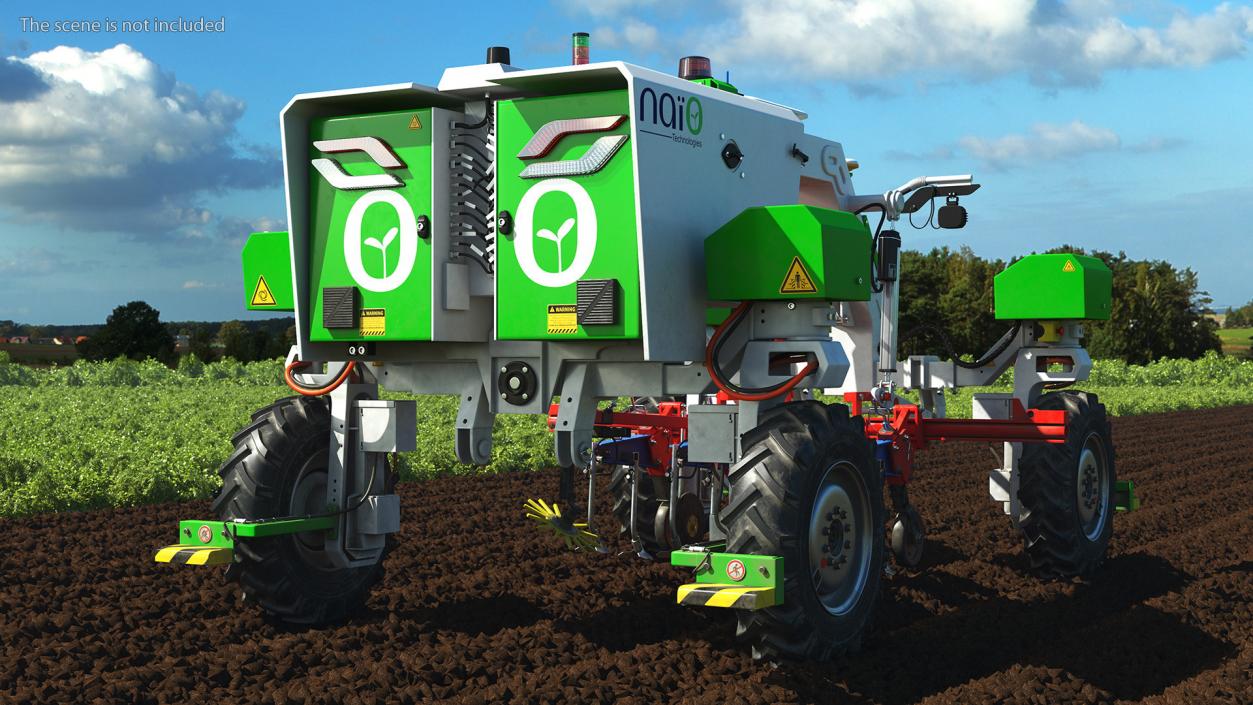 Old Autonomous Farm Robot Orio Naio Rigged 3D