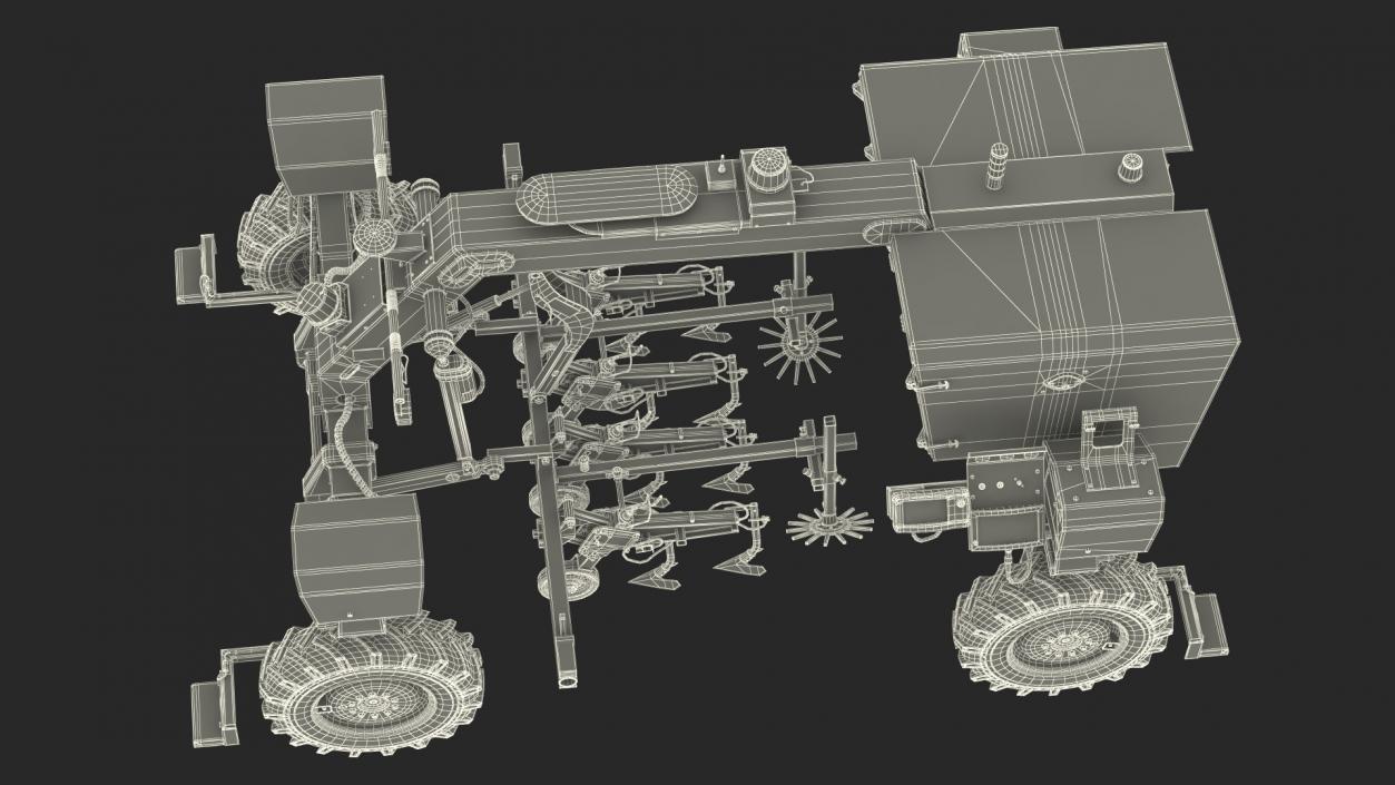 Old Autonomous Farm Robot Orio Naio Rigged 3D