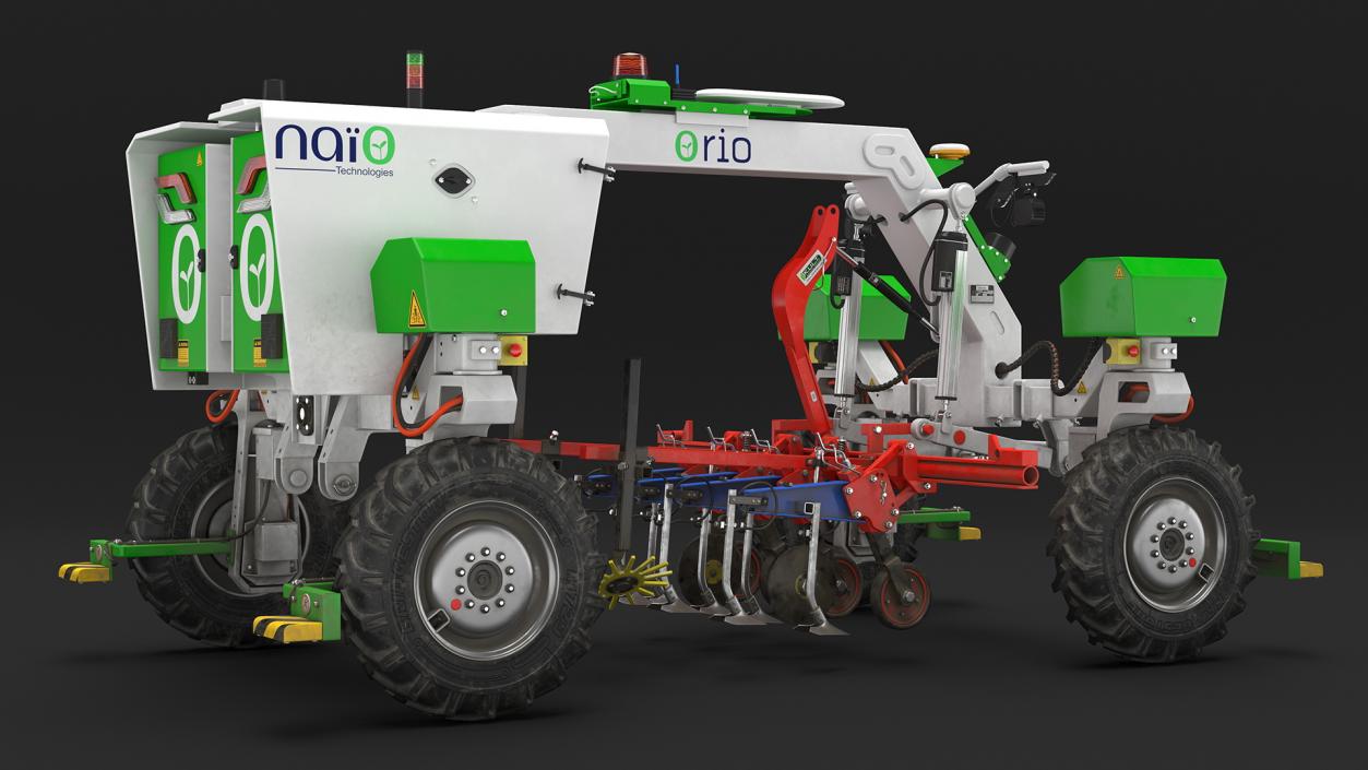 Old Autonomous Farm Robot Orio Naio Rigged 3D