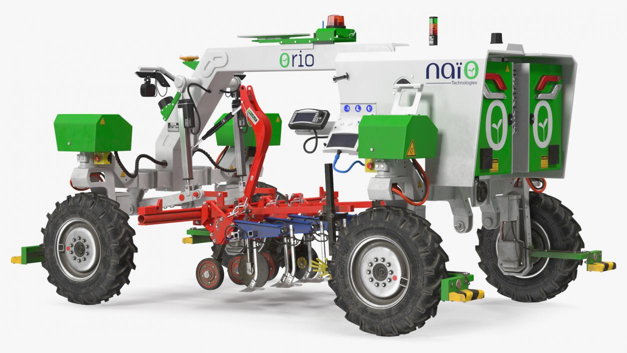 Old Autonomous Farm Robot Orio Naio Rigged 3D