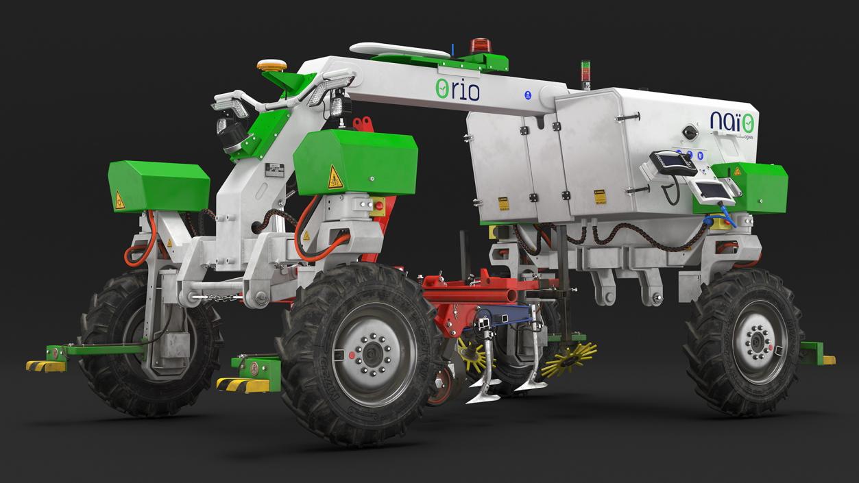 Old Autonomous Farm Robot Orio Naio Rigged 3D