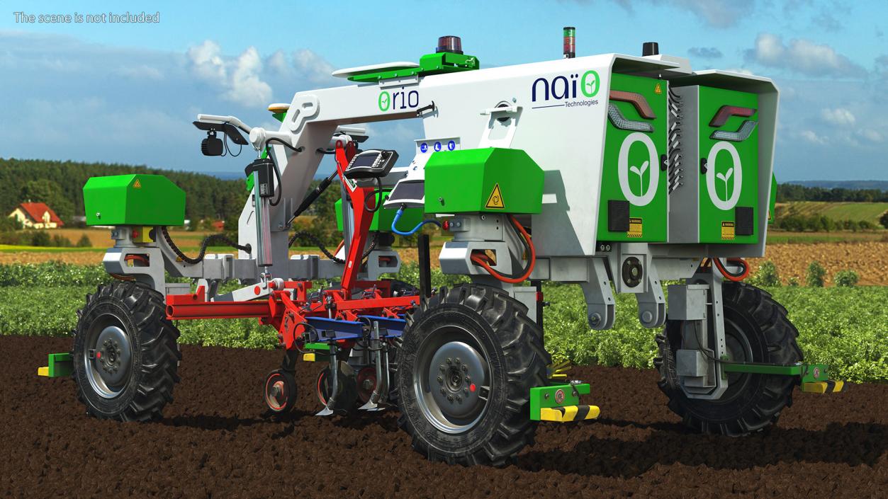 Old Autonomous Farm Robot Orio Naio Rigged 3D