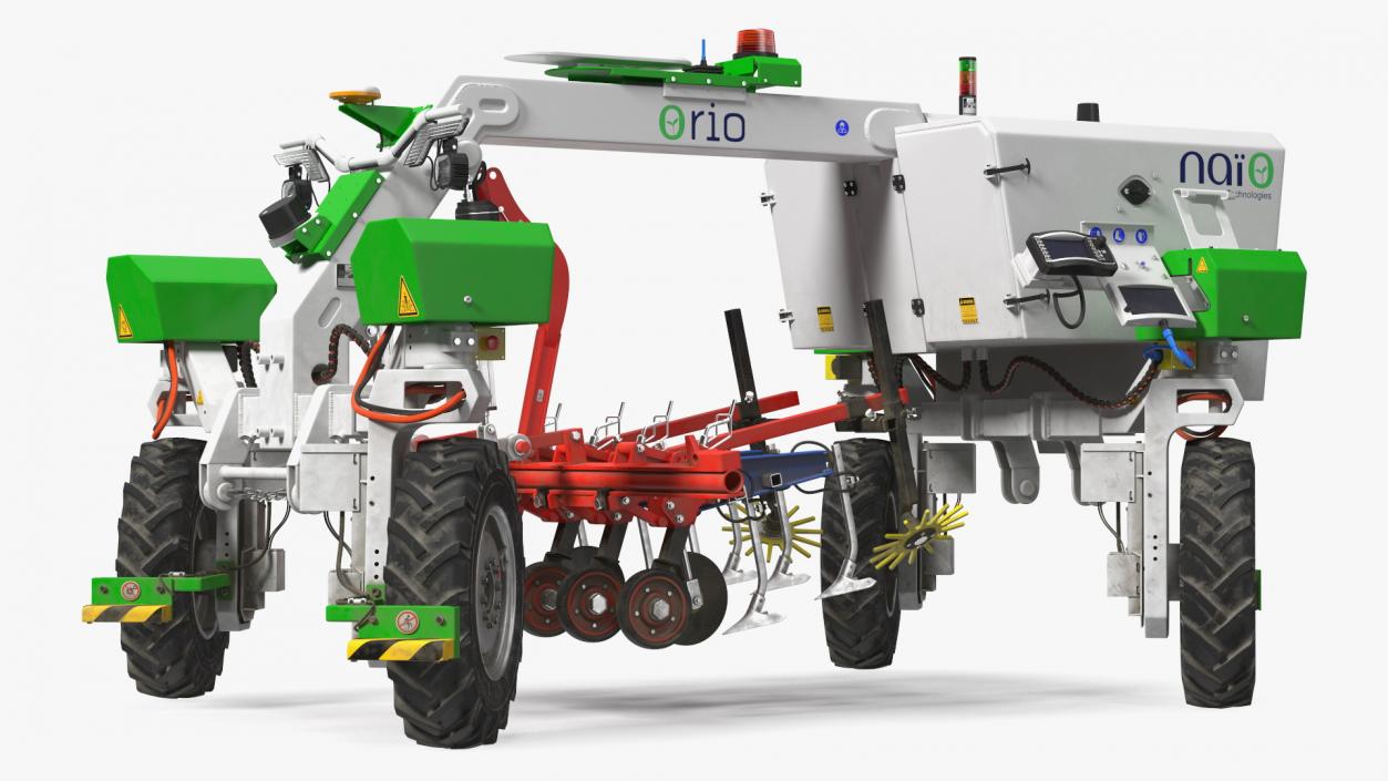 Old Autonomous Farm Robot Orio Naio Rigged 3D