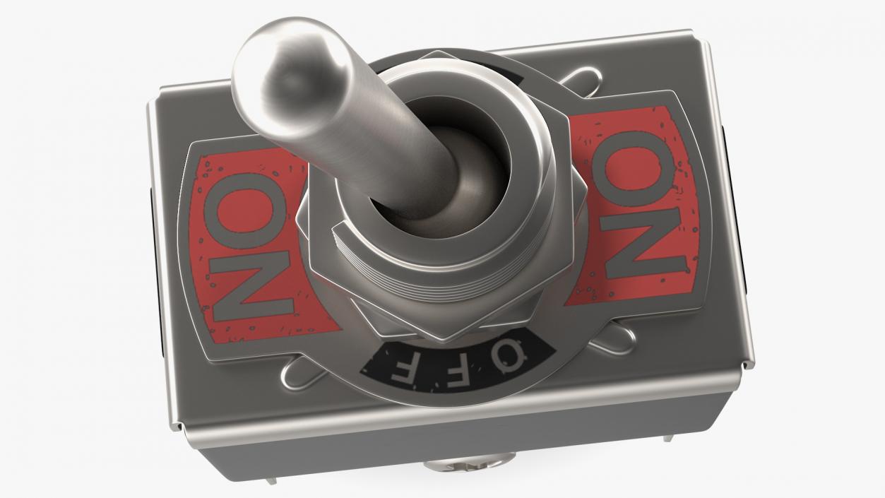 Heavy Duty DPDT Toggle Switch 3D model