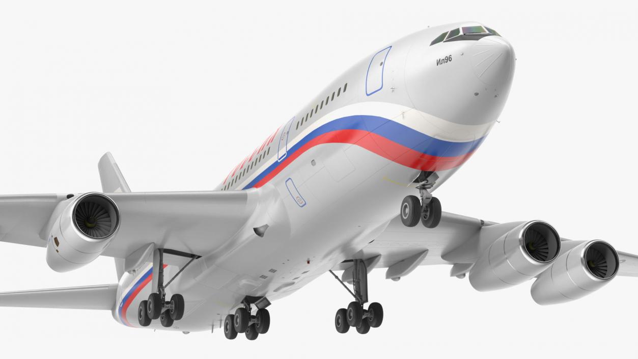 3D IL-96 Russian Presidential Aircraft Simple Interior Rigged model