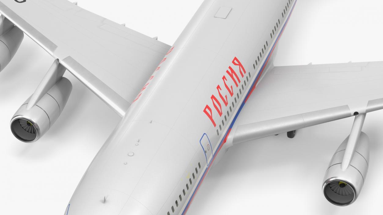 3D IL-96 Russian Presidential Aircraft Simple Interior Rigged model