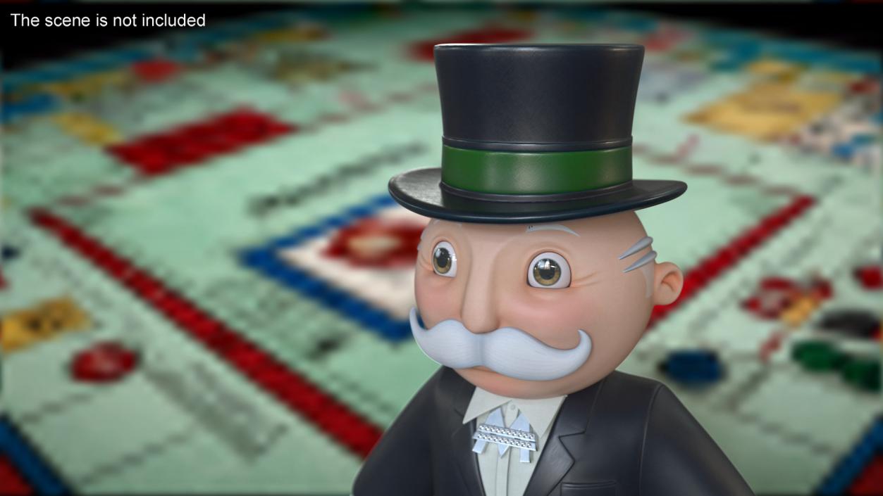 3D Mr Monopoly A-pose for 3D Print