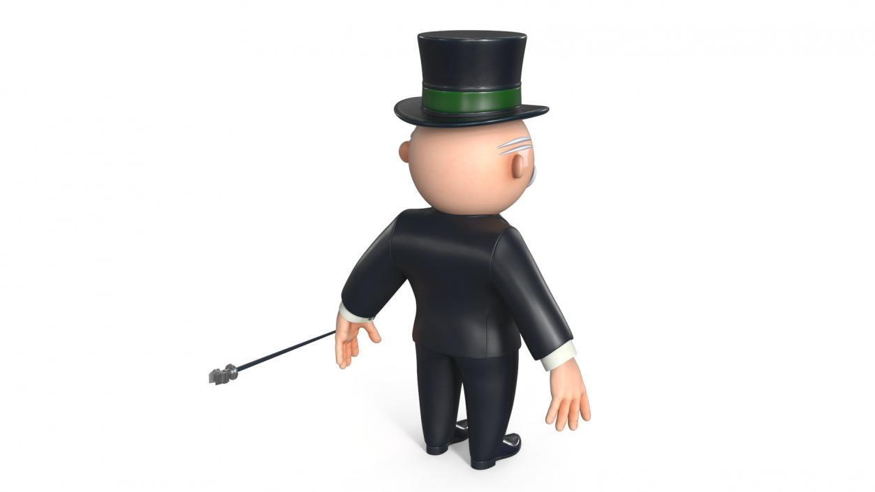 3D Mr Monopoly A-pose for 3D Print