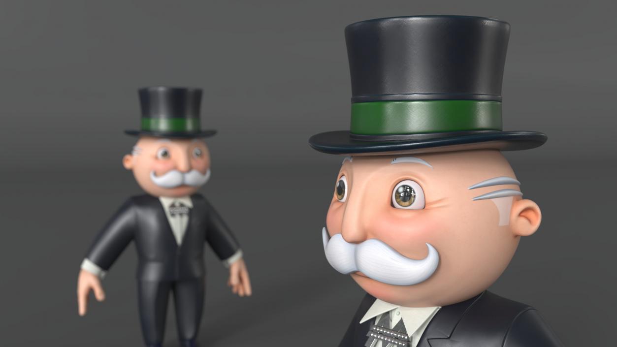 3D Mr Monopoly A-pose for 3D Print