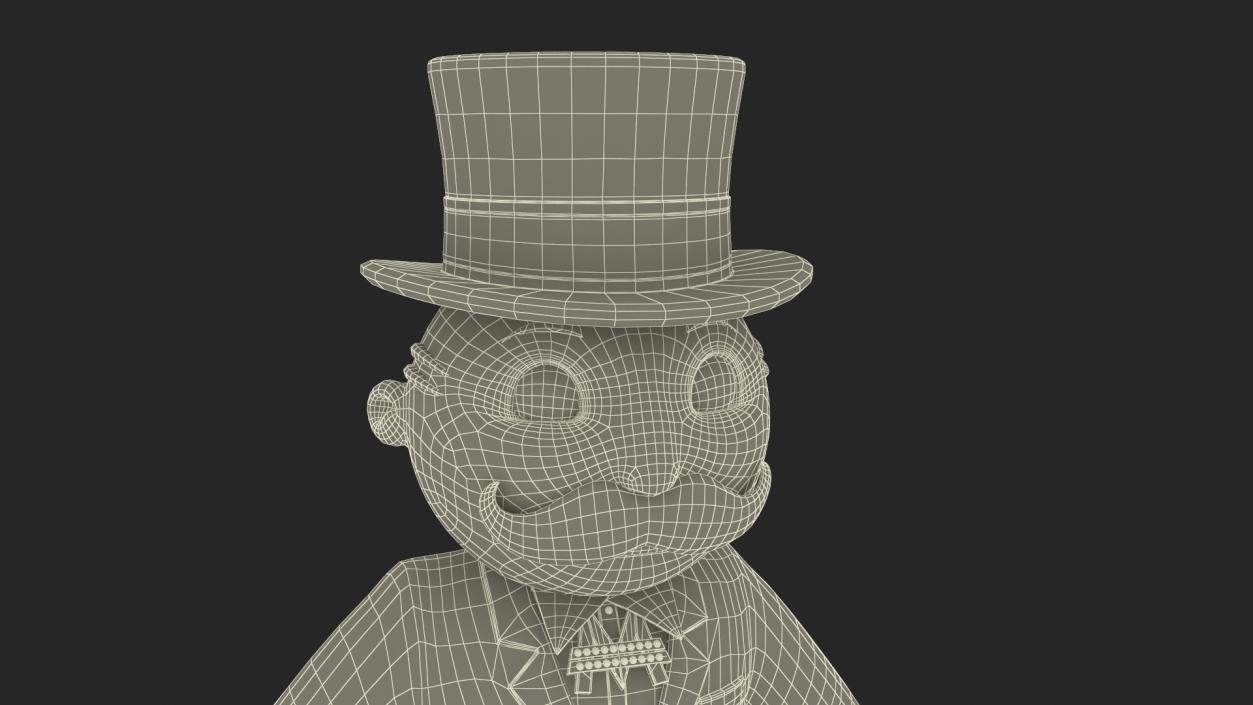 3D Mr Monopoly A-pose for 3D Print