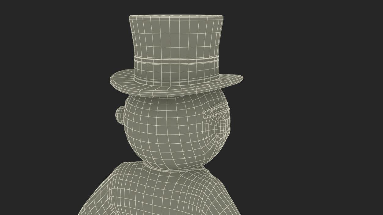 3D Mr Monopoly A-pose for 3D Print