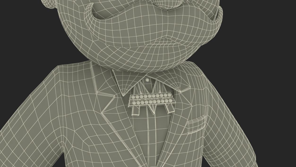 3D Mr Monopoly A-pose for 3D Print