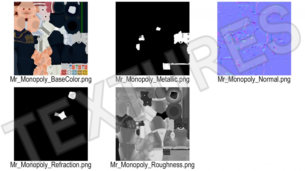 3D Mr Monopoly A-pose for 3D Print