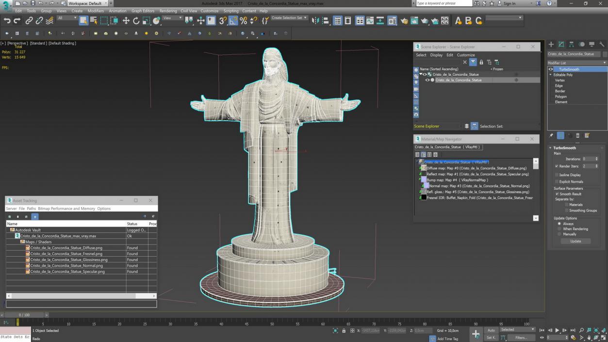 Cristo de la Concordia Statue 3D model