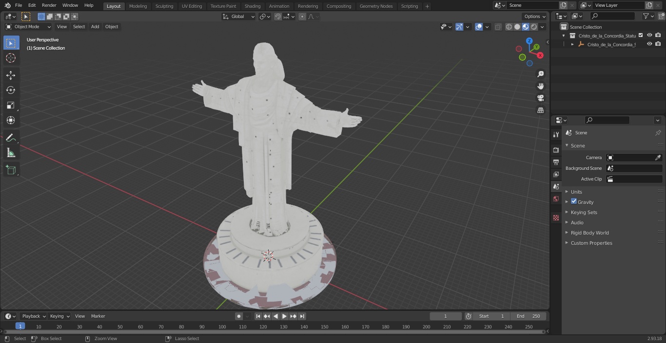 Cristo de la Concordia Statue 3D model