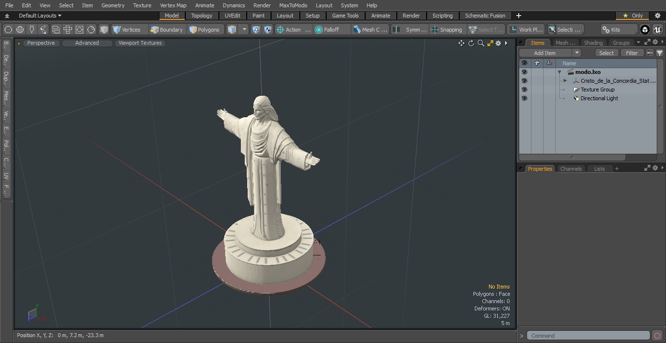 Cristo de la Concordia Statue 3D model