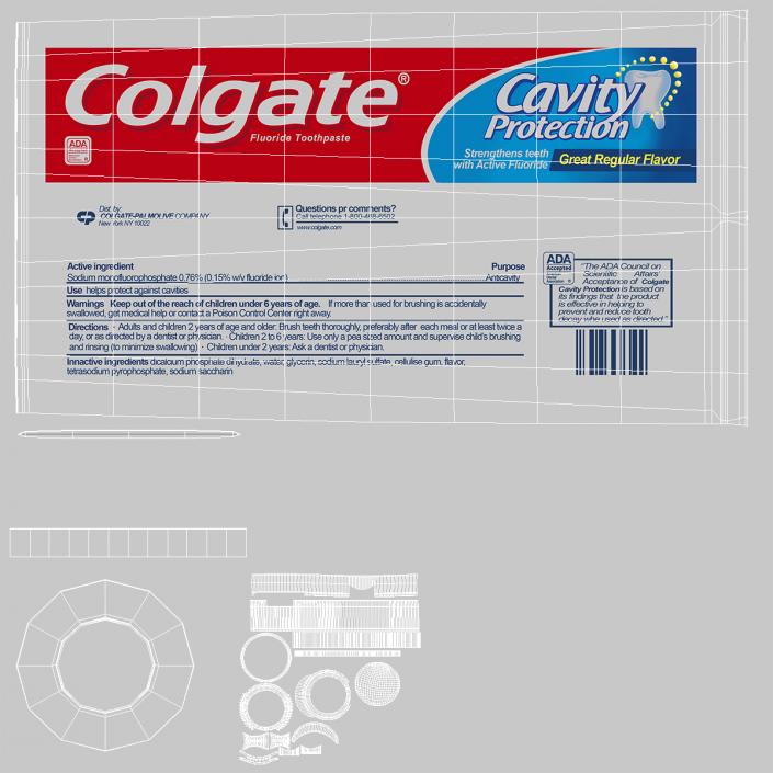 3D Tube Colgate Toothpaste model