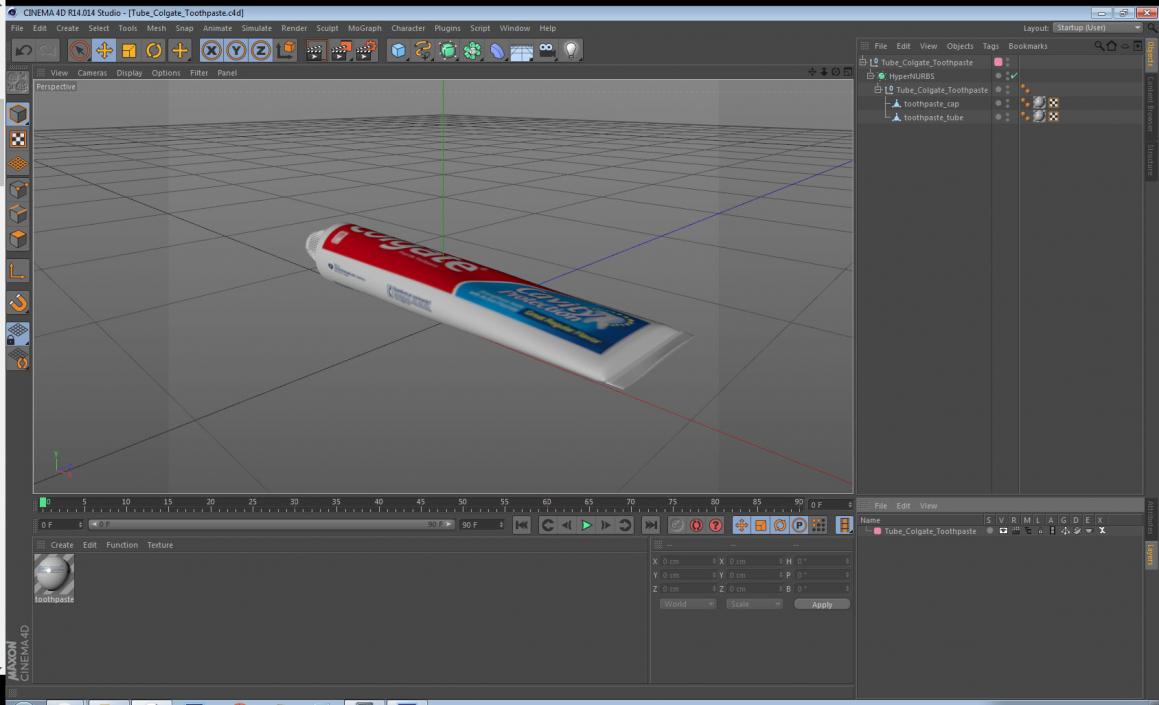 3D Tube Colgate Toothpaste model