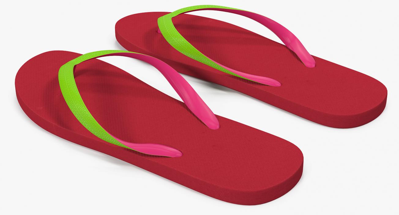 3D model Flip-Flops Slippers Collection