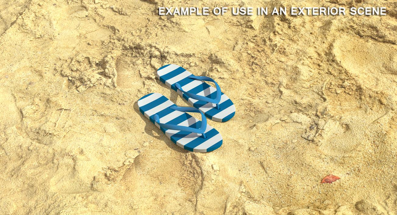 3D model Flip-Flops Slippers Collection