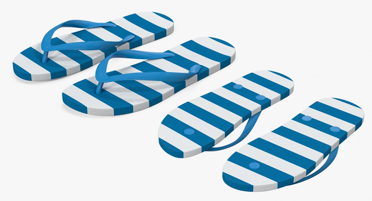 3D model Flip-Flops Slippers Collection