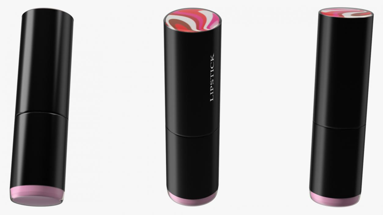 Open Pink Round Lipstick 3D model