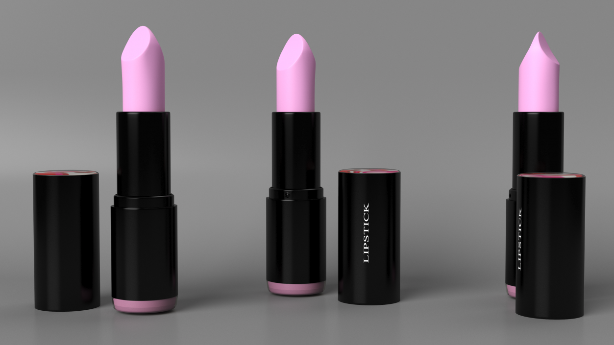 Open Pink Round Lipstick 3D model