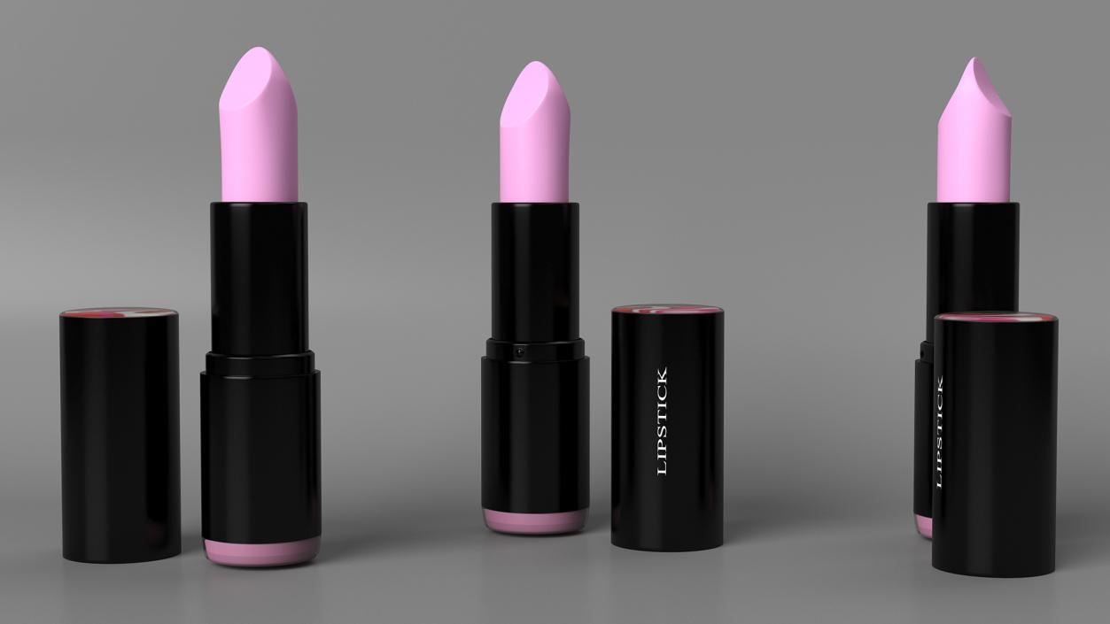 Open Pink Round Lipstick 3D model