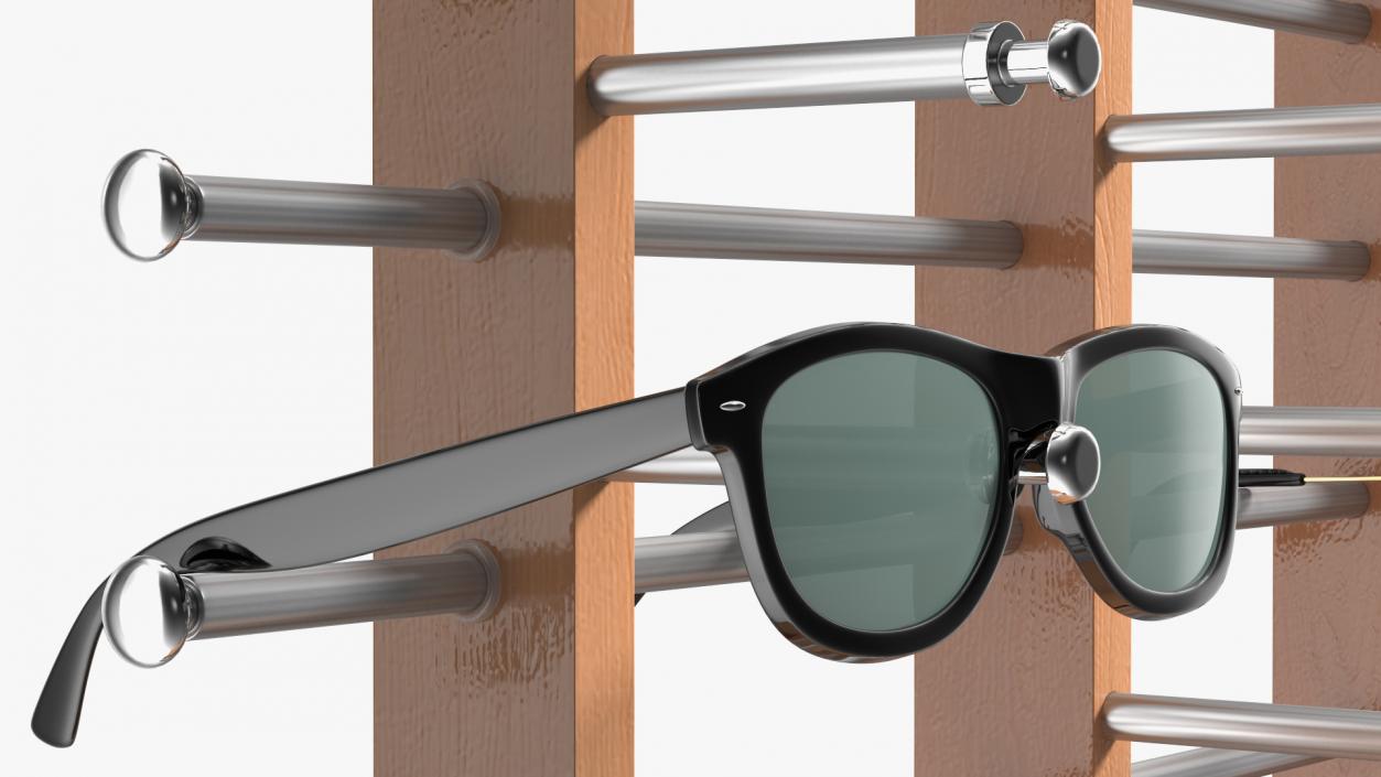 3D model Glasses on Wooden Display