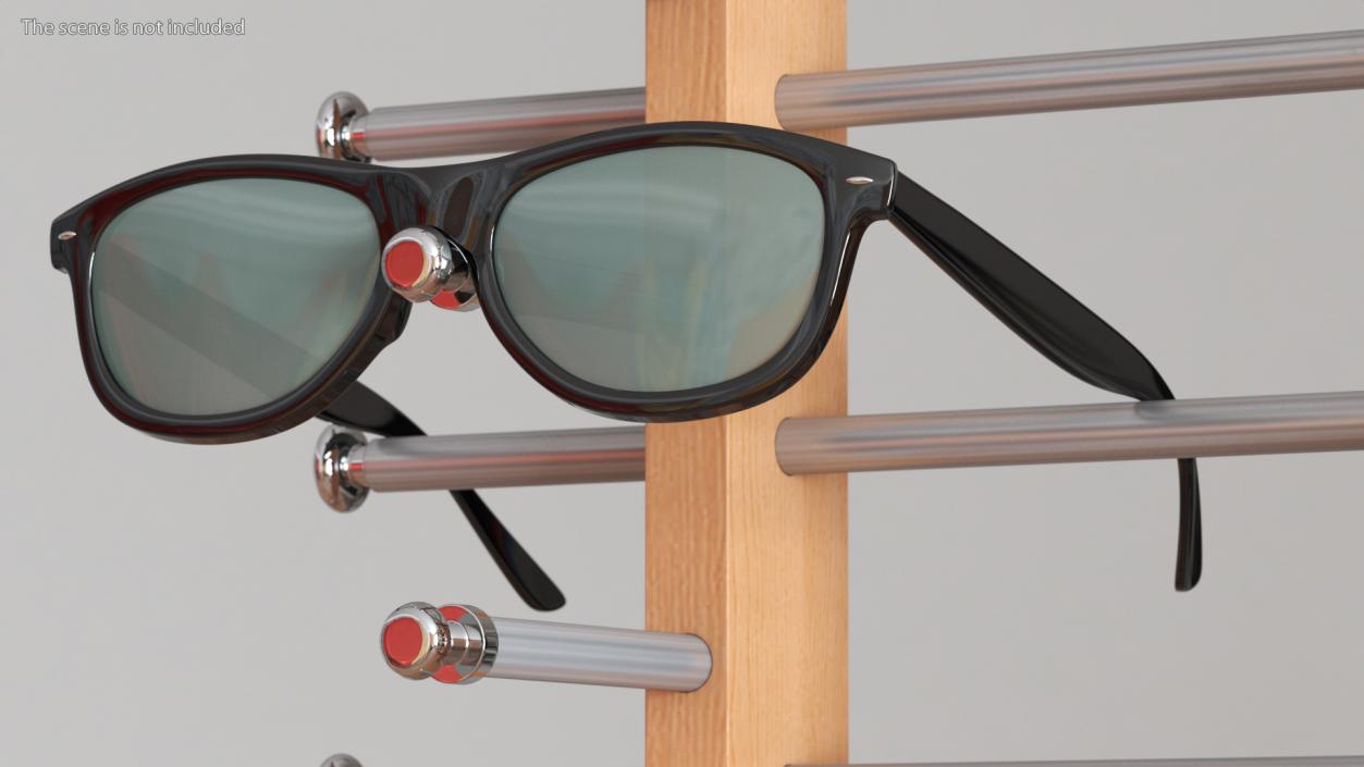 3D model Glasses on Wooden Display