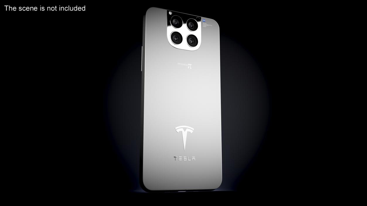 3D model Tesla Phone Model Pi Screen On