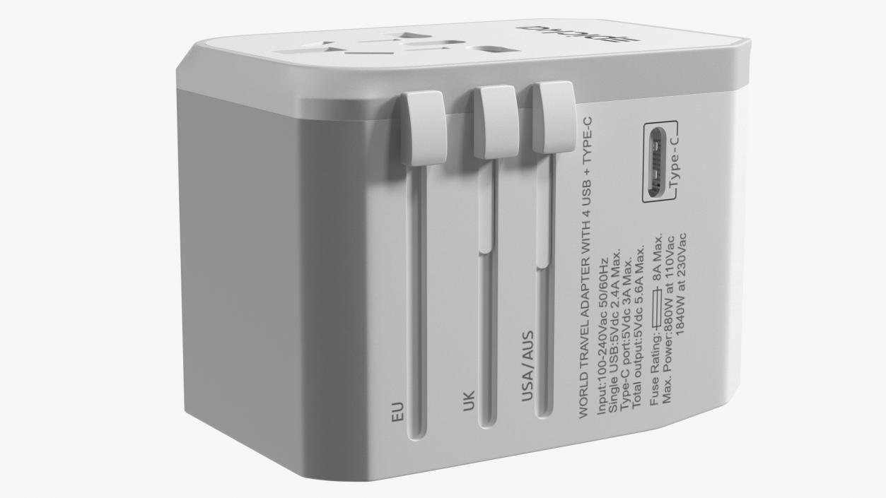 3D model EPICKA All in One International Wall Charger White