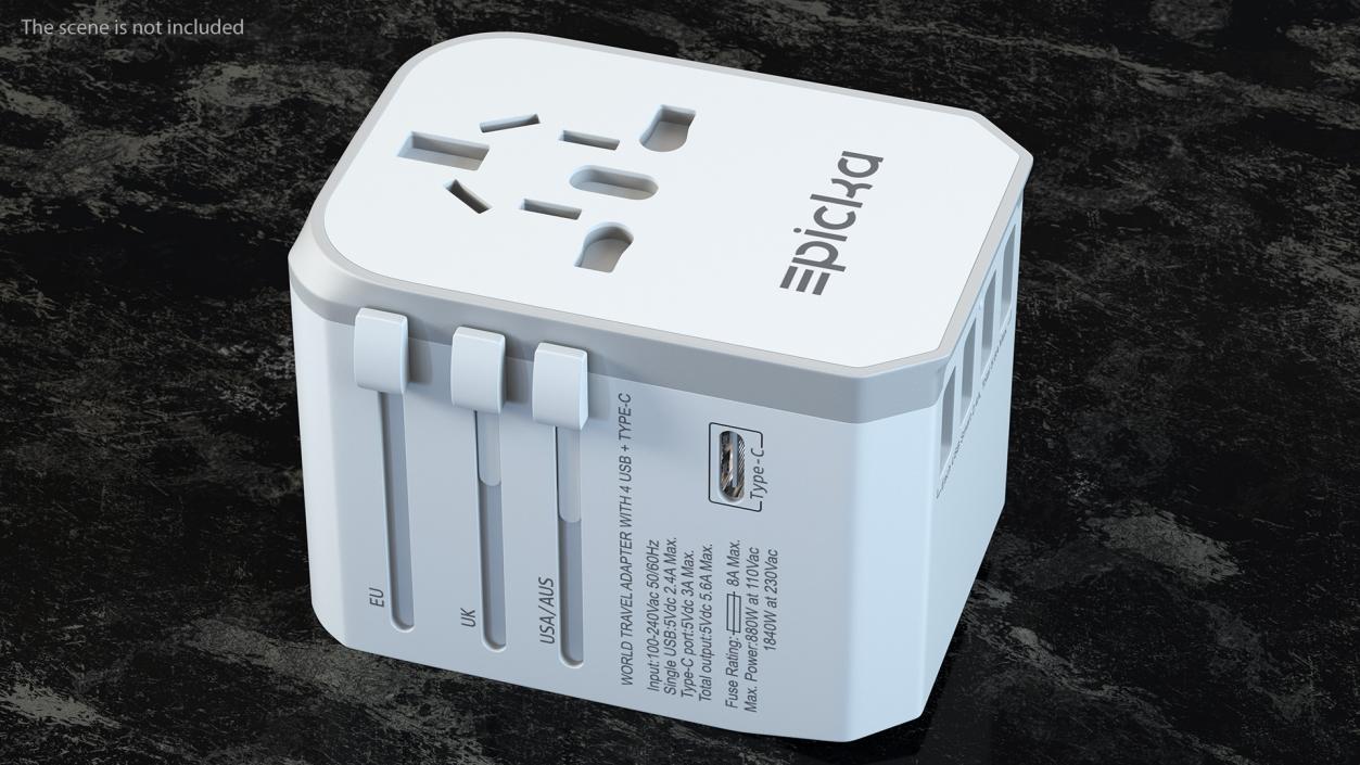 3D model EPICKA All in One International Wall Charger White