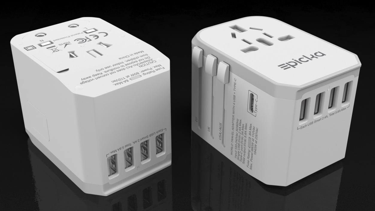 3D model EPICKA All in One International Wall Charger White