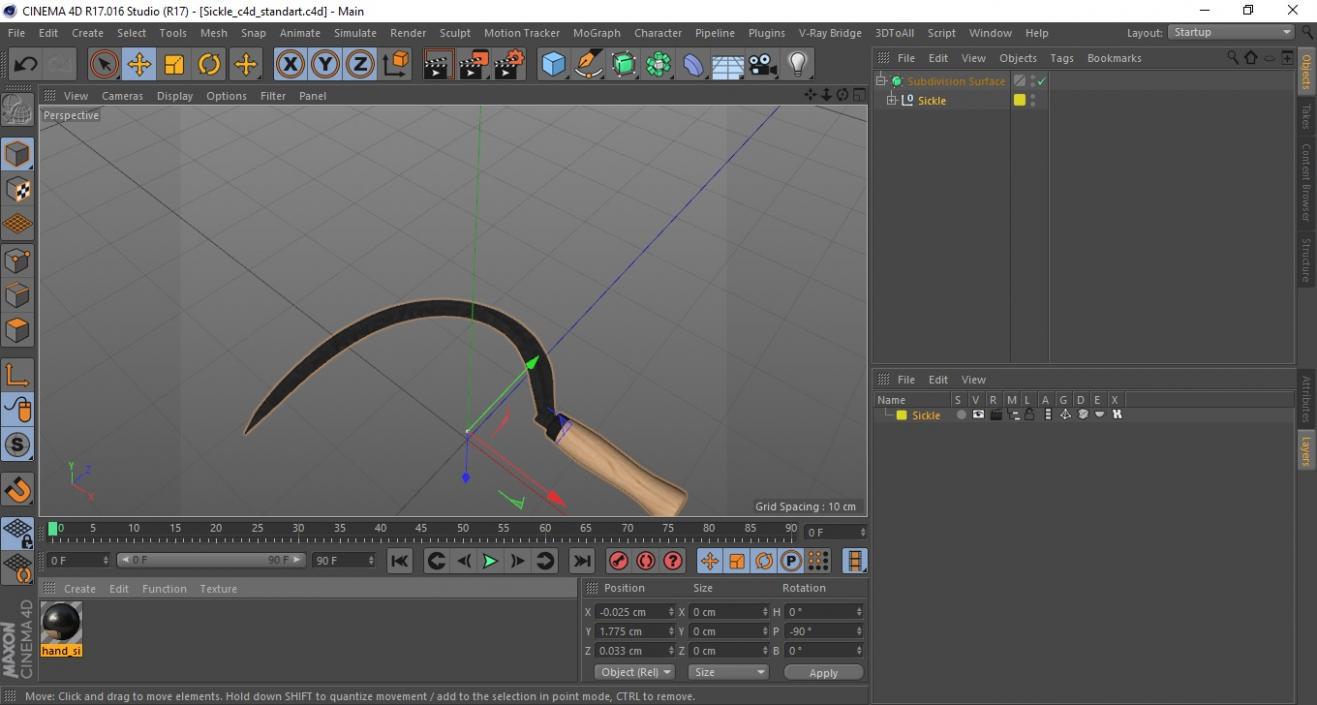 3D model Sickle