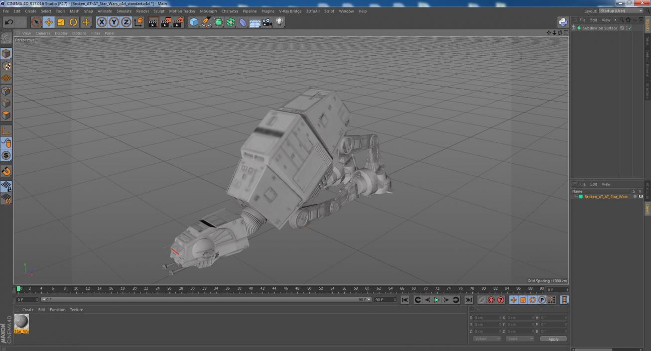 Broken AT-AT Star Wars 3D