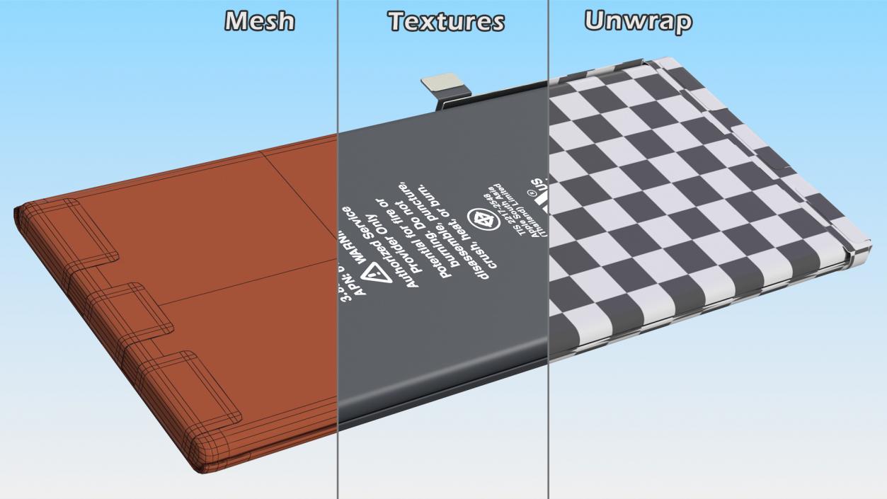 3D iPhone 11 Lithium Ion Battery 3110 mAh model