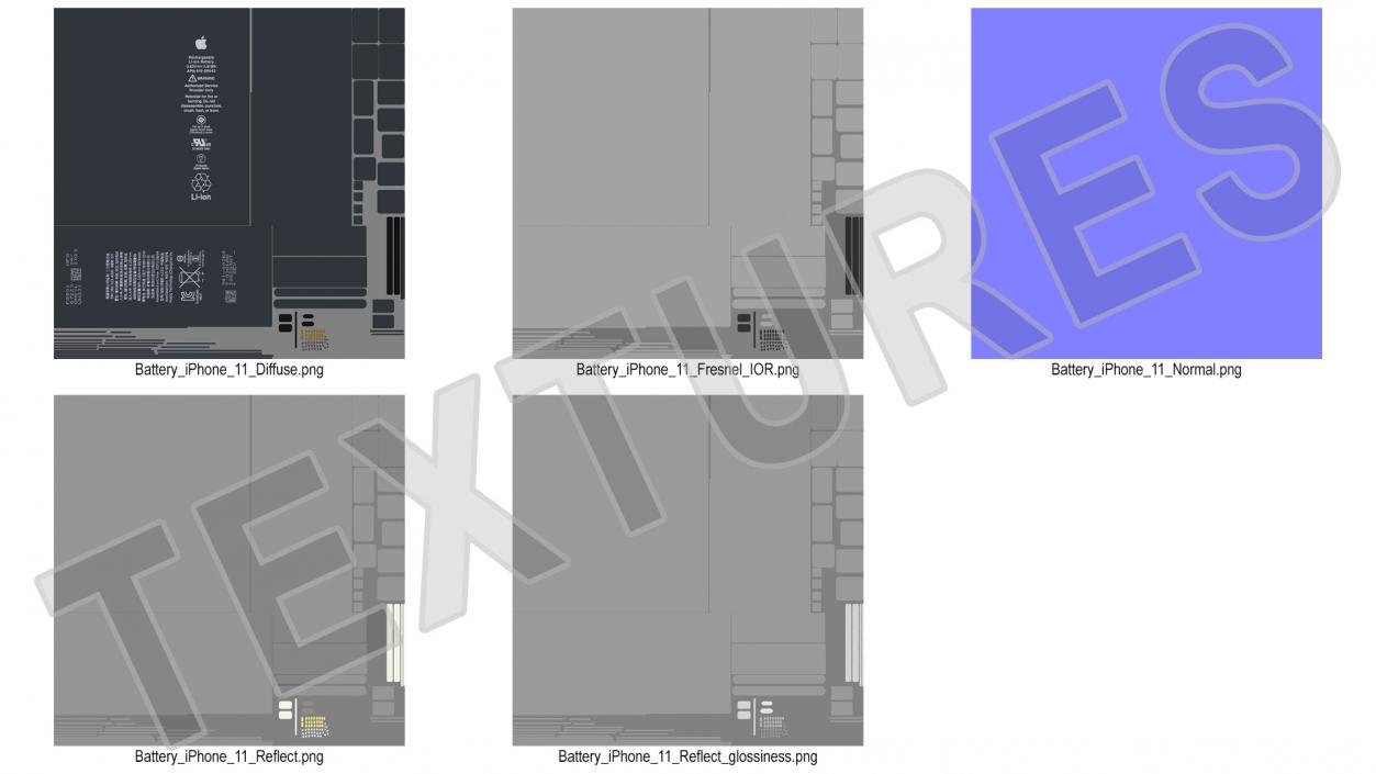 3D iPhone 11 Lithium Ion Battery 3110 mAh model