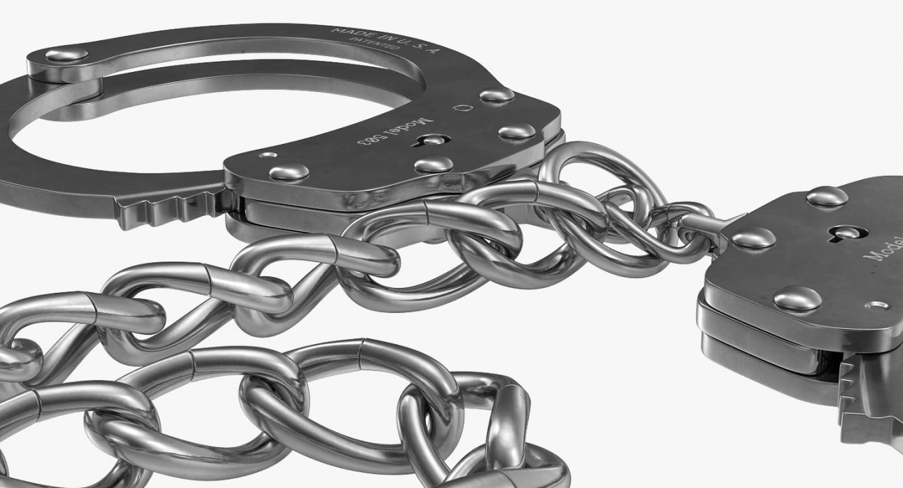 3D Leg Iron Handcuffs model