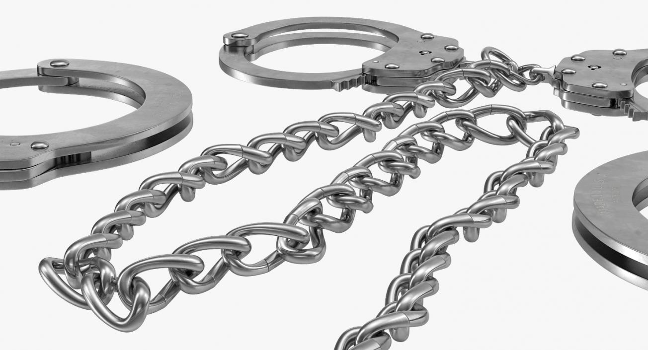 3D Leg Iron Handcuffs model