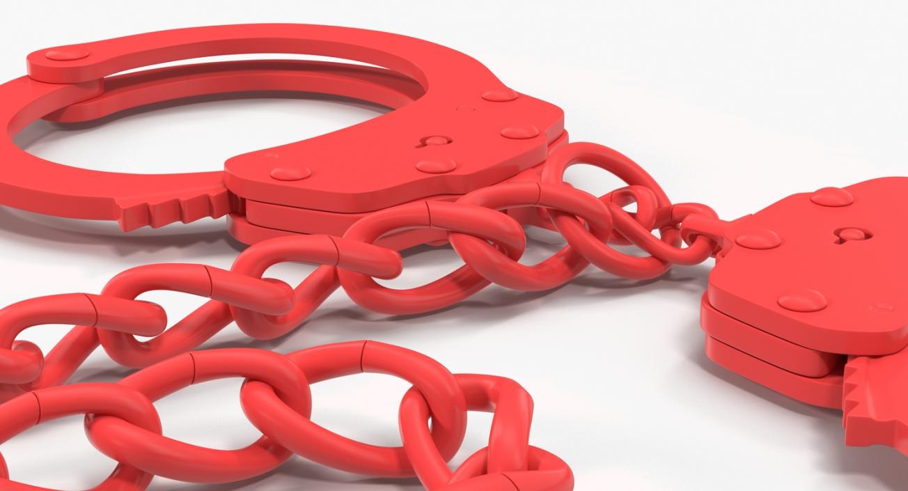 3D Leg Iron Handcuffs model