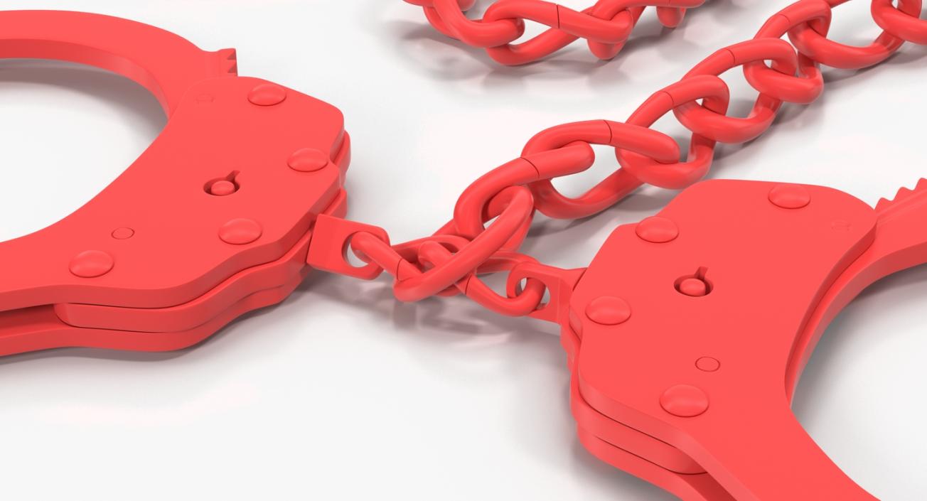 3D Leg Iron Handcuffs model