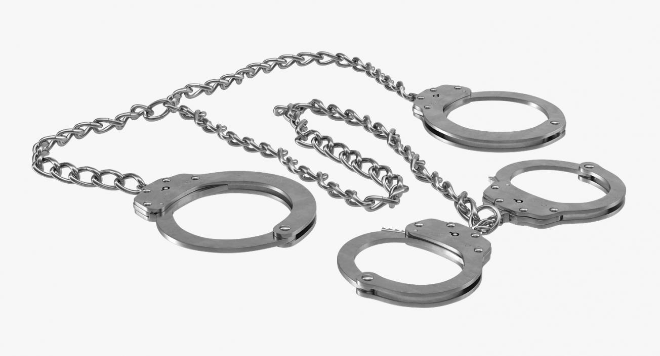 3D Leg Iron Handcuffs model