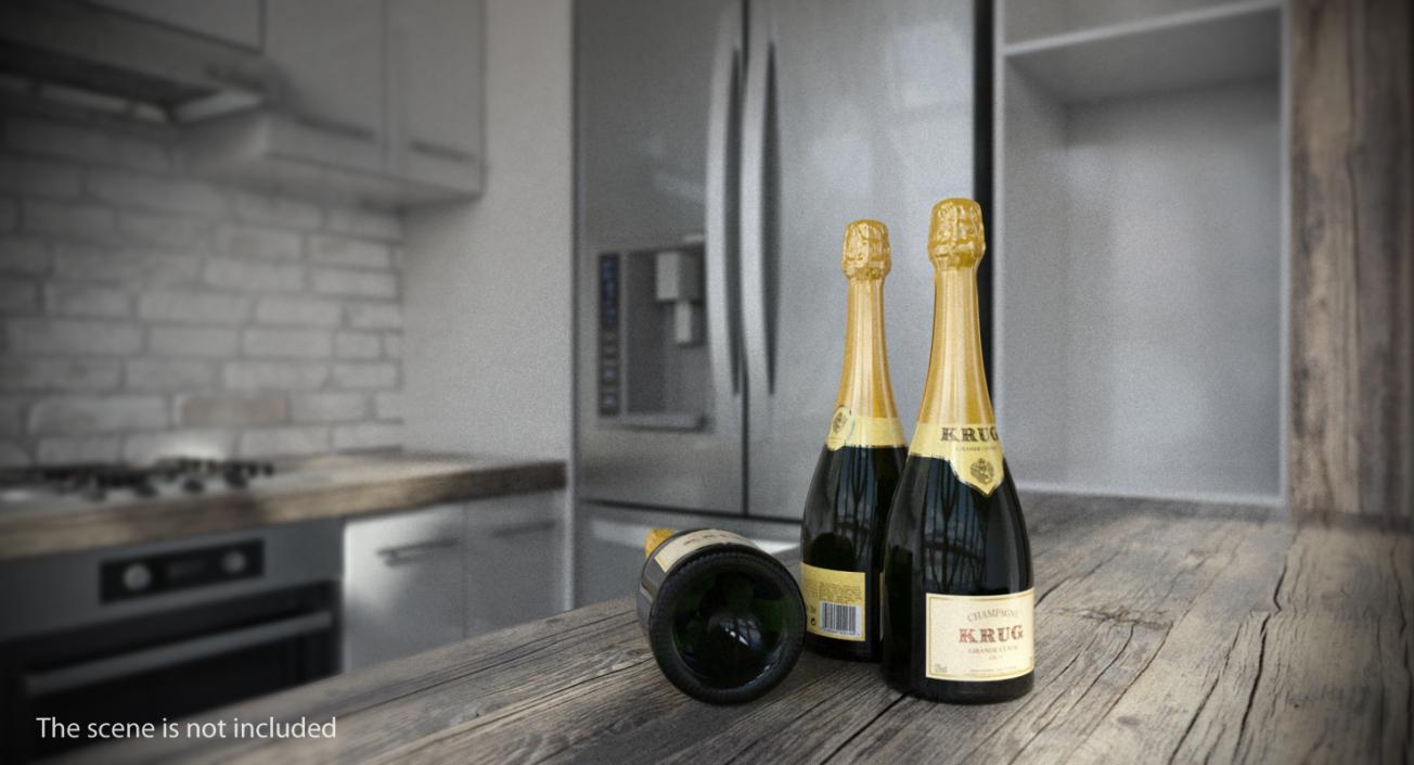 Champagne and Wine Bottles 3D Models Collection 3D