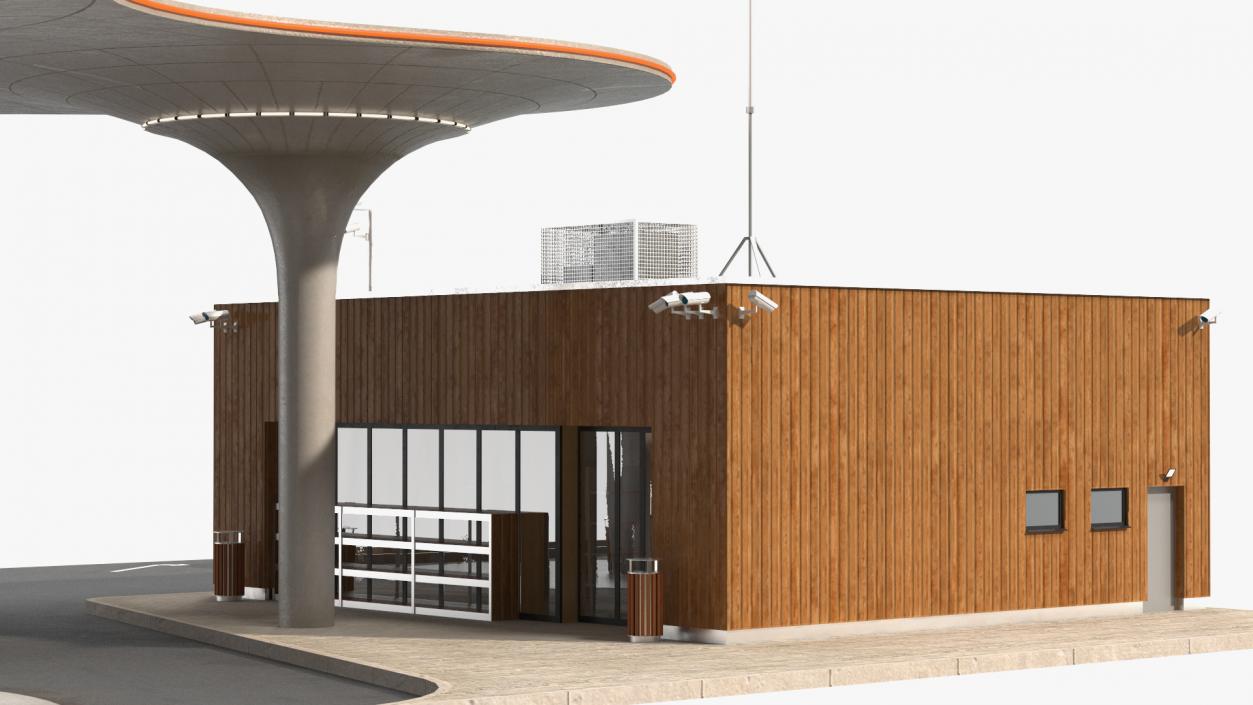 3D model Futuristic Petrol Station