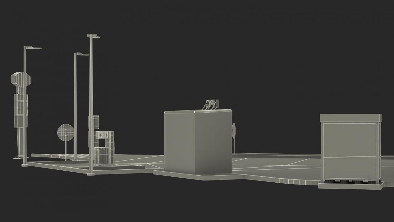 3D model Futuristic Petrol Station