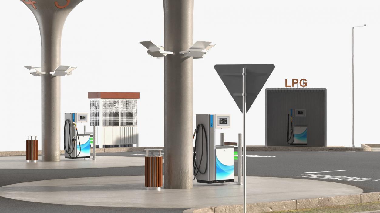 3D model Futuristic Petrol Station