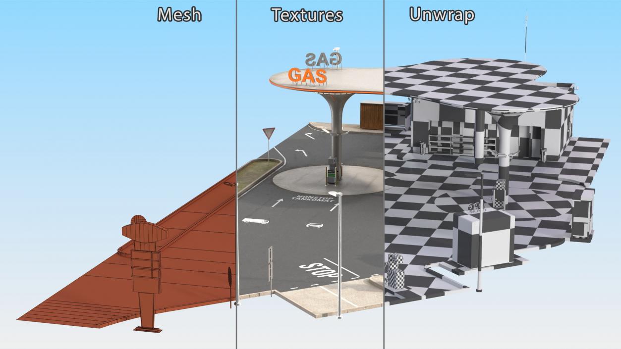 3D model Futuristic Petrol Station